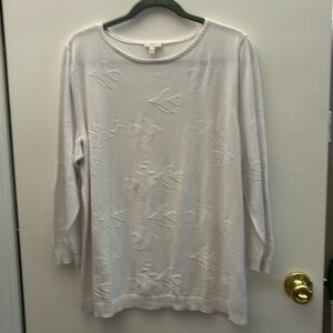 🐠TALBOTS Fish Motif Pullover *EUC*